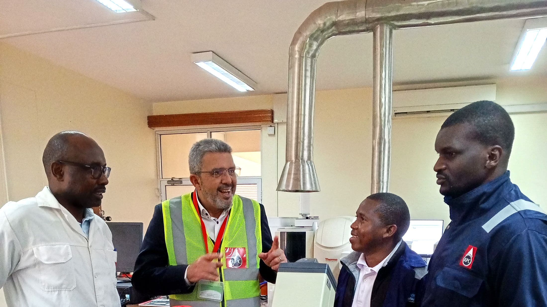 A hands-on training session with a client's quality-control team in Kenya
