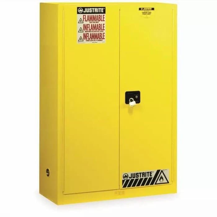 45-gallon yellow flammable liquid safety storage cabinet