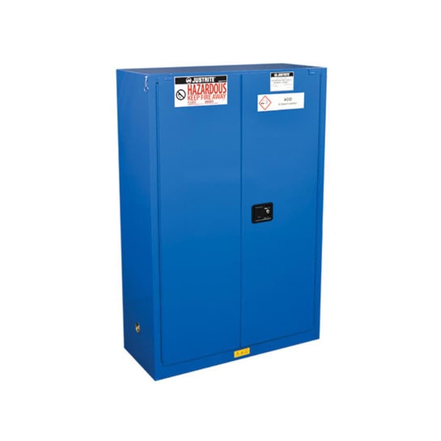 Royal blue hazardous material chemical storage cabinet